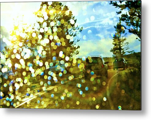 Yellowstone National Park Metal Print featuring the photograph Spots of light by Tatiana Travelways
