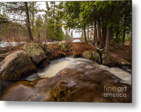 Spring Metal Print featuring the photograph Spring at Bog River Falls by Rod Best