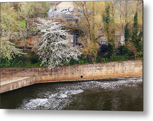 Bath Metal Print featuring the photograph Spring Blossoms at Bath Spillway by Laura Tucker