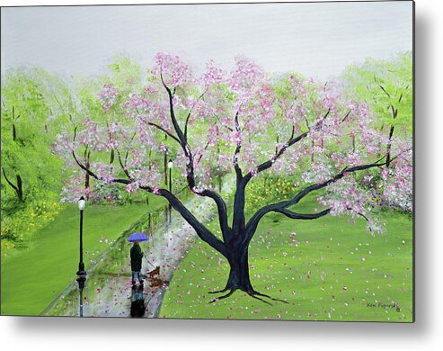 Spring Metal Print featuring the painting Spring In The Park by Ken Figurski