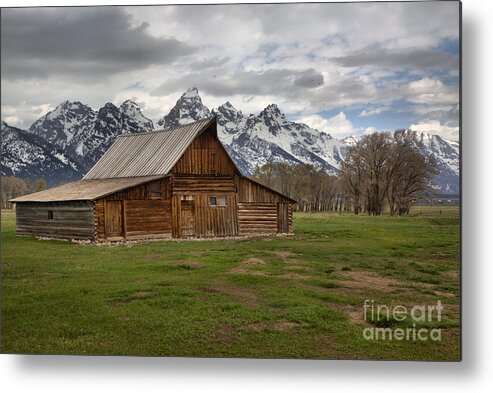 Moulton Barn Metal Print featuring the photograph Spring Storms Over The Moulton Barn by Adam Jewell