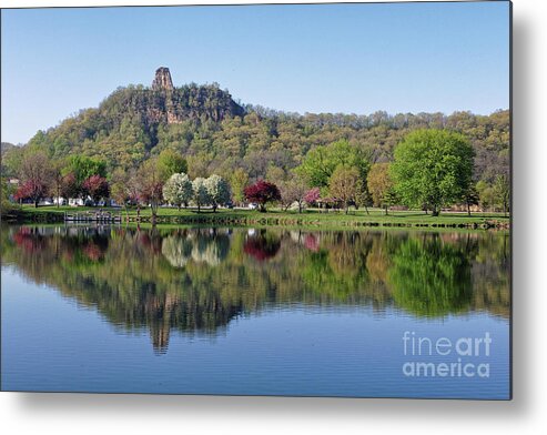 Winona Mn Metal Print featuring the photograph Spring Sugarloaf with Reflections by Kari Yearous