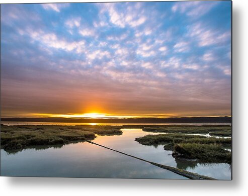 Humboldt Bay Metal Print featuring the photograph Spring Sunrise on Arcata Bay by Greg Nyquist