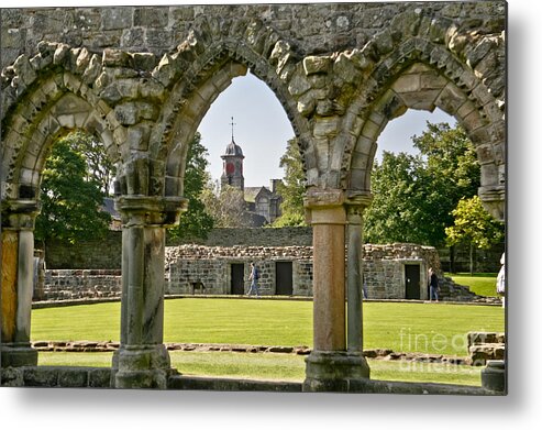 Cloister Metal Print featuring the photograph St. Andrew's Cathedral. Cloister. by Elena Perelman