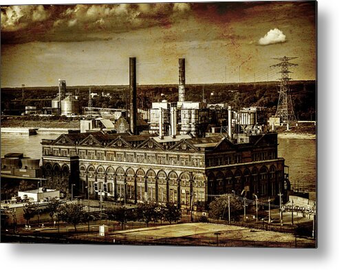 St. Louis Metal Print featuring the photograph St Louis Powerhouse Laclede Landing-7R2_DSC0036_16-08-18 by Greg Kluempers