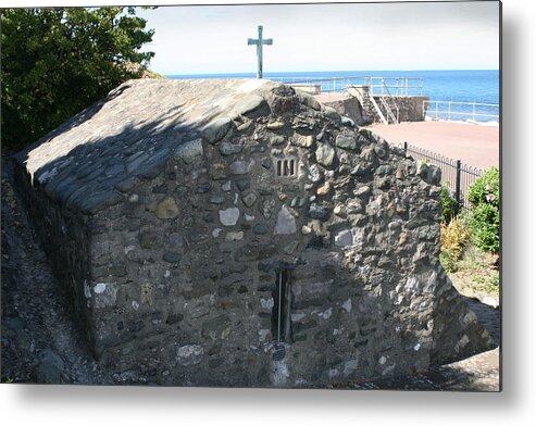 Seascape Metal Print featuring the photograph St Trillo's Chapel - North Wales - Exterior by John Quigley