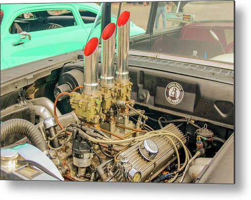 Ratrod Metal Print featuring the photograph Stacks by Darrell Foster