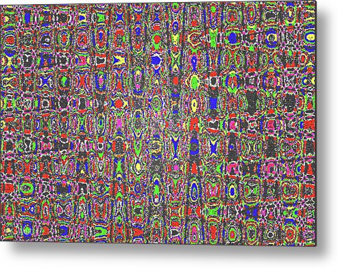 Color Play On Butternut Squash Abstract Metal Print featuring the digital art Stained Glass Digital by Tom Janca