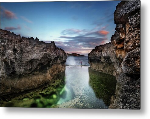Travel Metal Print featuring the photograph Standing at the tip of sea by Pradeep Raja Prints