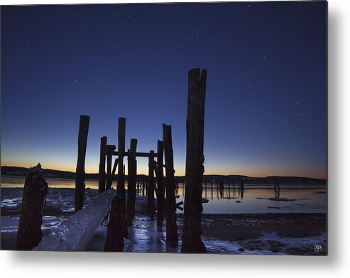 Stars Metal Print featuring the photograph Stars At Sandy Point Sunrise by John Meader