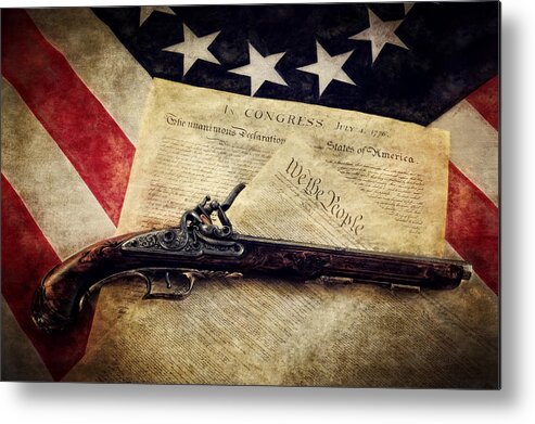 Flint Lock Pistol Metal Print featuring the photograph Stay the Course by Ken Smith