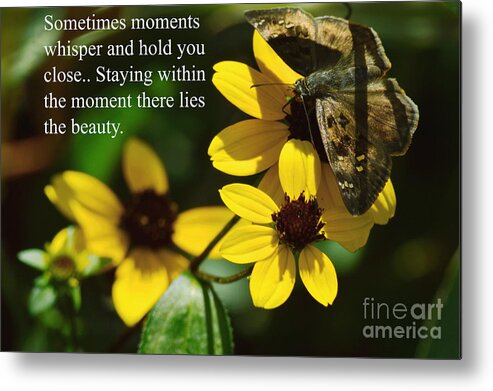 Yellow Metal Print featuring the photograph Staying Within The Moment by Robyn King