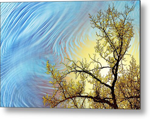 Water Weather Storms And The Sea Metal Print featuring the digital art Stimulo-Cirrus by Becky Titus