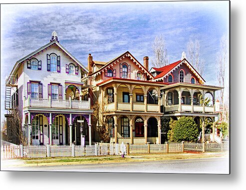 Stockton Row Cottages Metal Print featuring the photograph Stockton Row Cottages by Carolyn Derstine