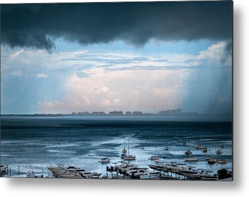 August 2014 Metal Print featuring the photograph Storm on the Bay 2 by Frank Mari