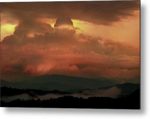 Smoky Mountains Storm Metal Print featuring the photograph Storm Over The Smokies 2 by Michael Eingle