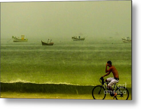 Bicycle Metal Print featuring the photograph Storm Rider by Metaphor Photo