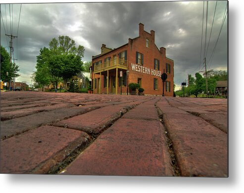 Missouri Metal Print featuring the photograph Stormy Morning on Main Street by Steve Stuller