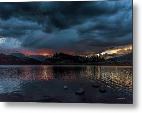 Sunset Metal Print featuring the photograph Stormy Sunset from Summit Cove by Stephen Johnson