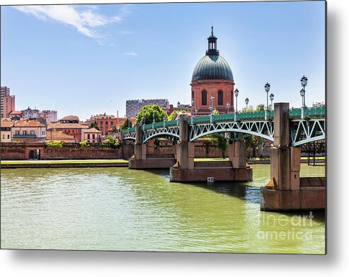 Toulouse Metal Print featuring the photograph St.Pierre bridge in Toulouse by Elena Elisseeva