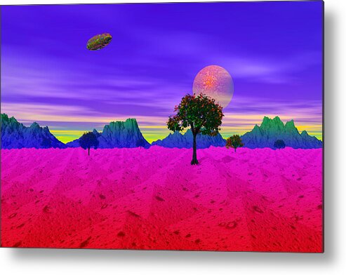 Landscape Metal Print featuring the photograph Strangely Place by Mark Blauhoefer