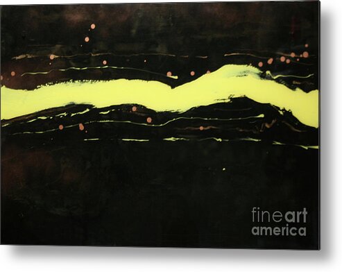 Abstract Metal Print featuring the painting Streak 1 by Mordecai Colodner