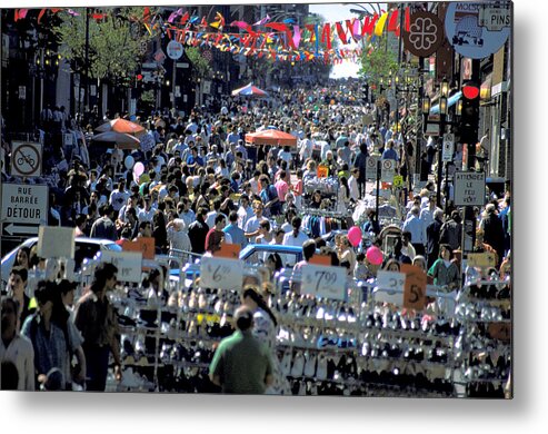 Spring Festival Metal Print featuring the photograph Street Festival in Montreal by Carl Purcell