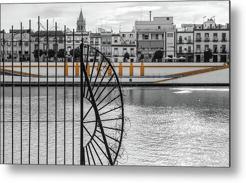 Seville Metal Print featuring the photograph Streets of Seville - Calle Betis by AM FineArtPrints