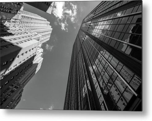 City Metal Print featuring the photograph Structures Of NYC- BW 13 by Jonathan Nguyen