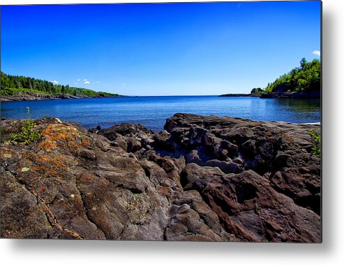 Sugarloaf Cove Minnesota Metal Print featuring the photograph Sugarloaf Cove From Rock Level by Bill and Linda Tiepelman