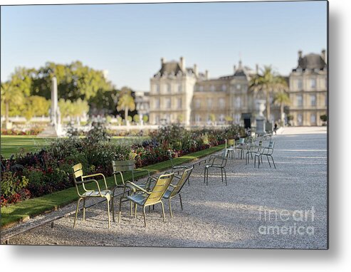 Photography Metal Print featuring the photograph Summer day out at the Luxembourg garden by Ivy Ho