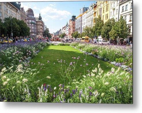 Jenny Rainbow Fine Art Photography Metal Print featuring the photograph Summer Prague by Jenny Rainbow