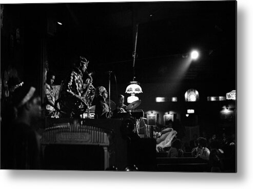 Jazz Metal Print featuring the photograph Sun Ra Arkestra at the Red Garter 1970 NYC 21 by Lee Santa
