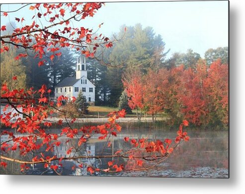 New England Metal Print featuring the photograph Sunday Morning by Carolyn Mickulas