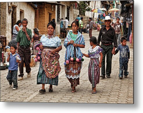 Guatemala Metal Print featuring the photograph Sunday morning in Guatemala by Tatiana Travelways