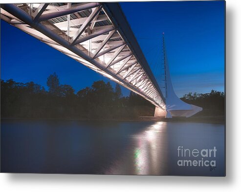 Sundial Bridge Metal Print featuring the photograph Sundial Bridge 4 by Anthony Michael Bonafede