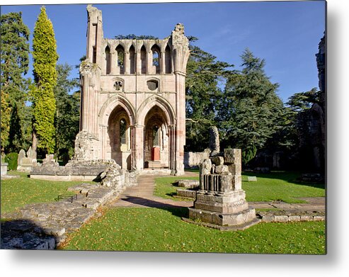 Dryburgh Metal Print featuring the photograph Sunny afternoon in Dryburgh Abbey. by Elena Perelman