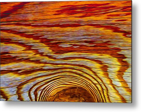 Abstract Experimentalism Metal Print featuring the digital art Sunny Side Up by Becky Titus