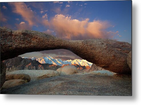 Landscape Photography Metal Print featuring the photograph Sunrise at Lathe Arch by Keith Kapple