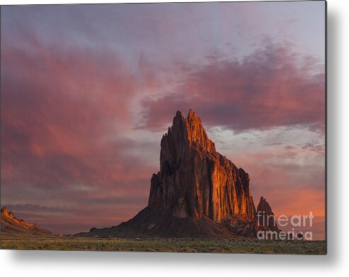 Shiprock Metal Print featuring the photograph Sunrise at Shiprock New Mexico by Keith Kapple