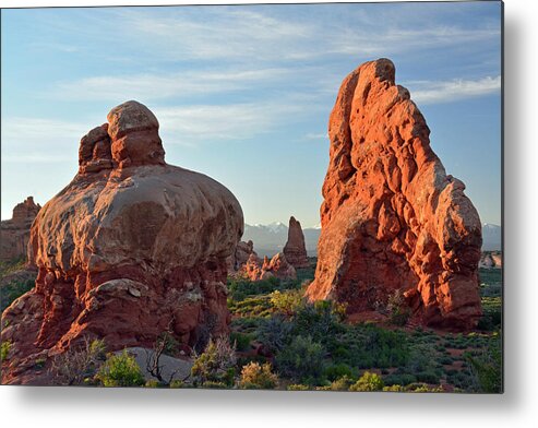 Arches Metal Print featuring the photograph Sunrise in Arches National Park by Bruce Gourley