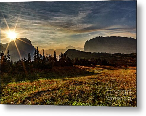 Sinrise Metal Print featuring the photograph Sunrise in Glacier by Rodney Cammauf