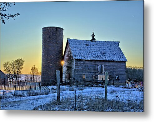 Barn Metal Print featuring the photograph Sunrise On Birch 2 by Bonfire Photography