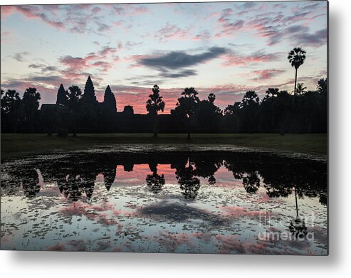 Ancient Metal Print featuring the photograph Sunrise over Angkor Wat by Didier Marti