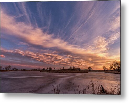 Sunrise Metal Print featuring the photograph Sunrise Over Ice by Tony Hake