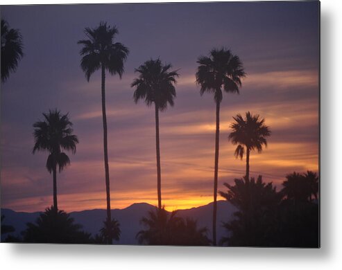 Sunrise Metal Print featuring the photograph Sunrise Over Mountains Palm Desert by Jay Milo