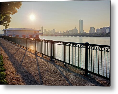 Charles Metal Print featuring the photograph Sunrise over the Charles River Shadow by Toby McGuire