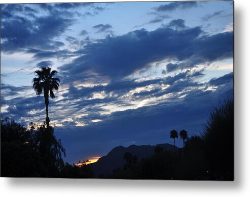 Landscape Metal Print featuring the photograph Sunrise Peeking From Clouds by Jay Milo