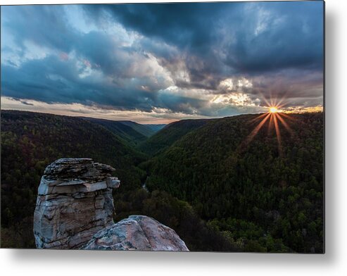 Landscapes Metal Print featuring the photograph Sunset at Blackwater Falls State Park by Amber Kresge