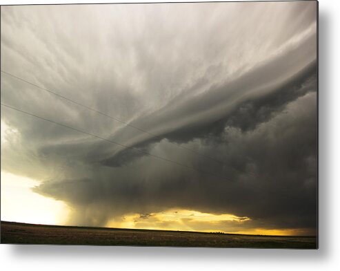 Clouds Metal Print featuring the photograph Sunset at Dalhart Texas by Ryan Crouse